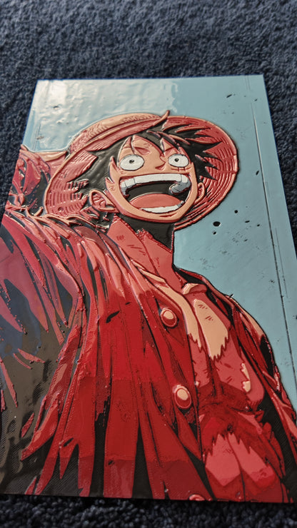 Straw Hat Luffy – Bold Red Anime Wall Poster