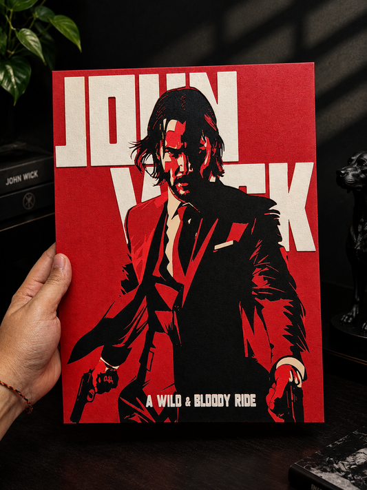 John Wick – A Wild & Bloody Ride 3D Wall Poster