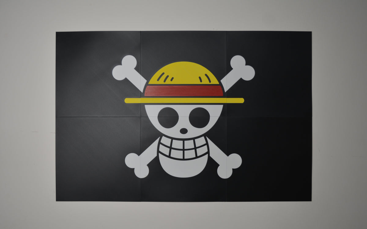 Mugiwara Flag One Piece 3D Wall Poster close-up texture detail