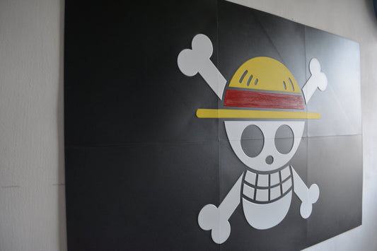 Mugiwara Flag One Piece 3D Wall Poster mounted on wall